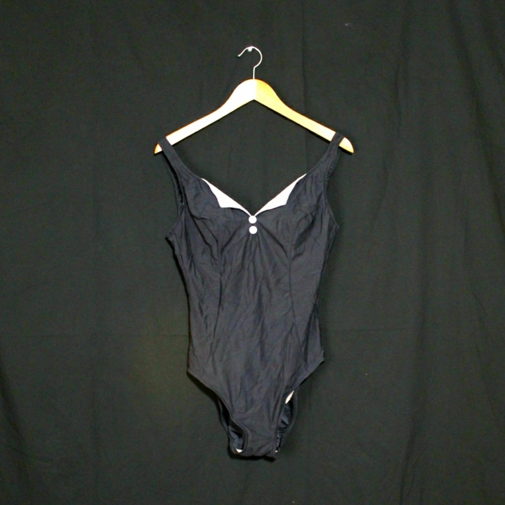 Vintage Longitude Tuxedo One Piece Swimsuit